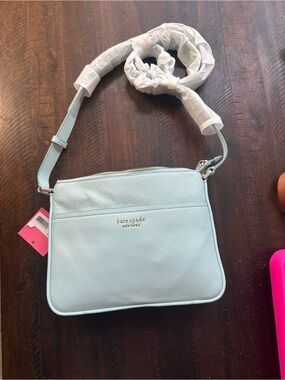 kate spade New York Light Blue Leather Crossbody Bag